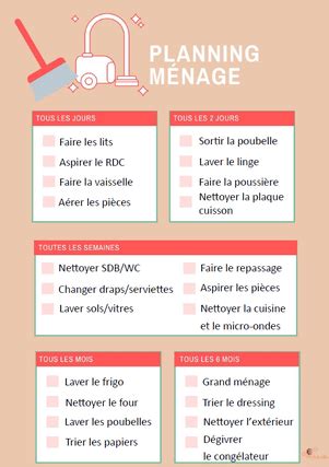 planning tache menagere famille nombreuse a imprimer|Planning Ménage Pour Une Maison Propre Et。